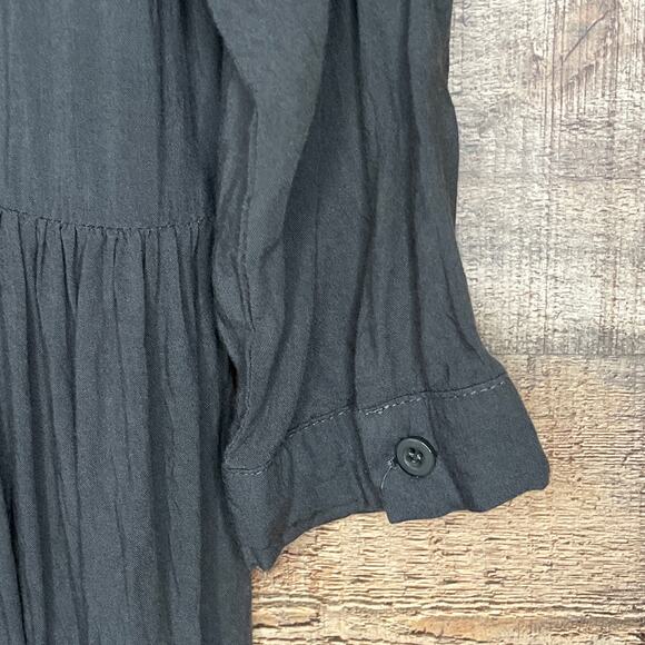 Silence + Noise High Low Long Sleeve Dress Solid Gray Size Small - Picture 7 of 8